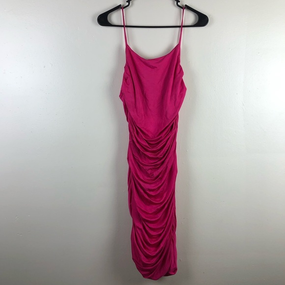 Halston Heritage Dresses & Skirts - Halston Heritage Beautiful Hot Pink Ruched Dress